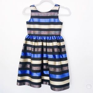GYMBOREE Black Striped Shimmer Dress